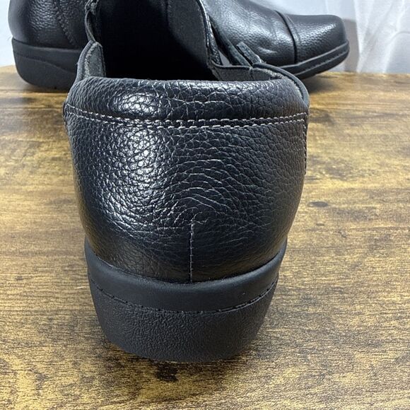 Clarks Women's Cheyn Madi Slip-On Black Leather Loafers Shoes Size 11 - Picture 3 of 15